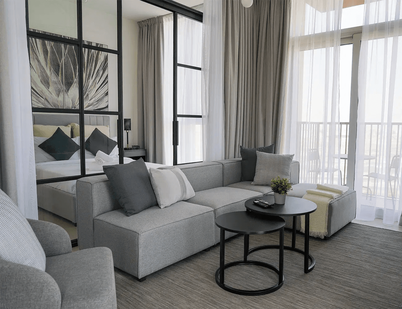 luxury furnished dubai apartment interior designer furniture modern minimalist style living room